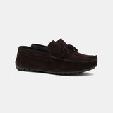 Erkek Kahverengi Bağcık Detaylı Süet Loafer