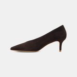 Kadın Acı Kahve Sivri Burunlu Süet Topuklu Ayakkabı