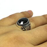 Zirkon Taşlı Sarmal Model 925 Ayar Erkek Gümüş Yüzük