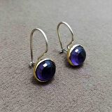 Ametist Taşlı Otantik Gümüş Kadın Küpe