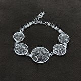 Yuvarlak Model 925 Ayar Telkari Kadın Gümüş Bileklik