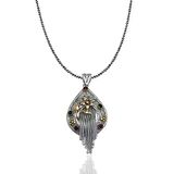 Püsküllü Damla Model Kadın Telkari Gümüş Kolye