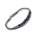 Örme Model 1000 Ayar Kazaziye Gümüş Bileklik (Unisex)
