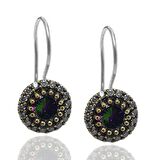 Topaz Taşlı Zirkon Süsleme Otantik Kadın Gümüş Küpe