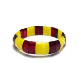 Sarı Bordo Unisex Toz Kehribar Bileklik