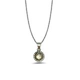 Peridot Taşlı Model Otantik Bayan Gümüş Kolye