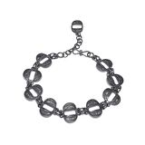 Delikli Model Oksitli Telkari Kadın Gümüş Bileklik