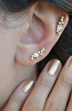 Yıldızlı Piercing Tragus Helix Kıkırdak Gold Renk