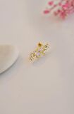 Yıldızlı Piercing Tragus Helix Kıkırdak Gold Renk