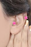 Pembe Yıldız Tragus Helix Piercing Mini Küpe