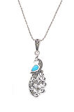 Firuze ve Markazit Taşlı Gümüş Kolye 201021591