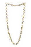 Zirkon Taşlı 925 Ayar Gümüş Gold Gurme Zincir İkili Set 201021769