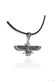 Markazit Taşlı Küçük Boy Unisex Ahura Mazda Gümüş Kolye SS 201022957
