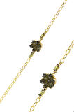 Zeberced Taşlı Gold Kaplama 925 Ayar Gümüş Kadın Bileklik 201023073