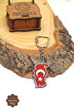Mineli Ayyıldız Harita Model Midyat Telkari El İşçiliği Gümüş Anahtarlık 201023544