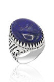 Lapis Lazuli Taşlı 925 Ayar Gümüş Erkek Yüzük 201023697