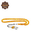 Sarı Arpa Kesim Gümüş Püsküllü Ateş Kehribar Tesbih 201024571