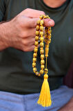 Açık Sarı Kapsül Kesim Kabe Figürlü Model Sıkma Bağa Tesbih 201024578