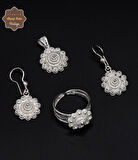 Bereket Model 925 Ayar Gümüş Telkari Kadın Üçlü Set 201024674