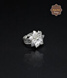 Zambak Model El işçiliği 925 Ayar Gümüş Telkari Kadın Yüzük 201024678