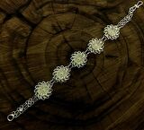 Çiçek Model Midyat Telkari El İşçiliği Gümüş Kadın Bileklik