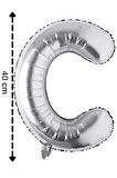 Folyo Balon C Harfi Helyum Balon 40 Cm