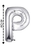 Folyo Balon P Harfi Helyum Balon 40 Cm