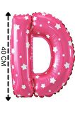 Folyo Balon D Harfi Helyum Balon 40 Cm