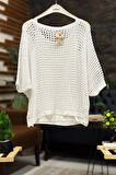 İçi Atletli Oversize File İthal Bluz