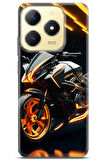 Realme C61 uyumlu Otomoto 16 Ultra HD Turuncu Neon Motor