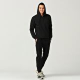 Kolları Şeritli Hoodie - Siyah