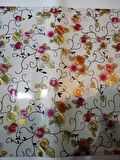 ŞEFFAF MASA ÖRTÜSÜ 1,4 mm 80 cm x 130 Kalın DESENLİ  Pvc Kaymaz Masa Örtüsü Koruyucu 80 CM X 130 CM