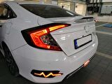 CIVIC FC5 2016-2021 IÇIN UYUMLU ORTA BOY ISIKLI SPOILER (BOYASIZ)