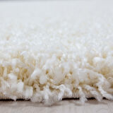 Modern 30 mm Tüylü Düz Toz Çıkarmaz Antialerjik Krem Dekoratif Shaggy Halı