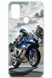 Samsung Galaxy M30S uyumlu Otomoto 32 HQ Baskı Mavi Yamaha