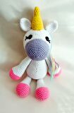 Amigurumi Gökkuşağı Unicorn Sağlıklı Oyuncak El Örgüsü