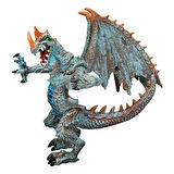 Standlı Ejderha Figürü  13 cm - Mavi