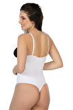 BEYAZ MI Emay 2076 Göğüsü Açık String Body Korse
