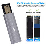 VIT Taşınabilir Metal SSD Kutusu USB 3.1 Gen2 10Gbps VDK01
