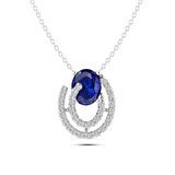 Pırlantalı Raınbow Safir Kolye