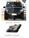 Oled Garaj Mercedes  Vito Led Ön Far Seti İçin Uyumlu W447 2016-2019