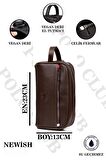 NEWISH POLO ACCESSORIES PORTFÖY EL ÇANTASI-VEGAN DERİ KAHVE