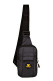 Newish Polo Body Bag Çapraz Göğüs ve Sırt Çantası Telefon Bölmeli Mini 501-Siyah Sarı