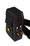 Newish Polo Body Bag Çapraz Göğüs ve Sırt Çantası Telefon Bölmeli Mini 501-Siyah Sarı