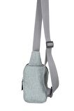 Newish Polo Body Bag Çapraz Göğüs ve Sırt Çantası Telefon Bölmeli Mini 501-Gri