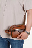 Newish Polo Portföy Clutch Traşlık Ve El Çantası- Suni Deri Taba