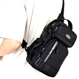 NEWİSH POLO ÇAPRAZ TEK KOL GÖĞÜS VE OMUZ SIRT ÇANTASI-CROSSBODY BAG SİYAH