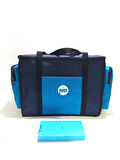 NEWBAG YANDAN CEPLİ YALITIMLI SOĞUTUCU  EL ASKILI TAŞINABİLİR KAMP PİKNİK ÇANTASI-ORTA BOY-LACİVERT MAVİ