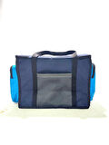 NEWBAG YANDAN CEPLİ YALITIMLI SOĞUTUCU  EL ASKILI TAŞINABİLİR KAMP PİKNİK ÇANTASI-ORTA BOY-LACİVERT MAVİ