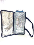 NEWBAG YANDAN CEPLİ YALITIMLI SOĞUTUCU  EL ASKILI TAŞINABİLİR KAMP PİKNİK ÇANTASI-ORTA BOY-LACİVERT MAVİ